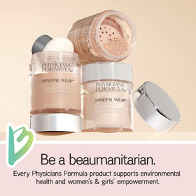 Physicians Formula powder size comparison with coin shows compact, travel-ready convenience