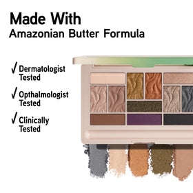 Physicians Formula palette next to coin to show size, compact and portable