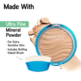 Physicians Formula air-cushion sponge and pan detail for controlled, even application benefit