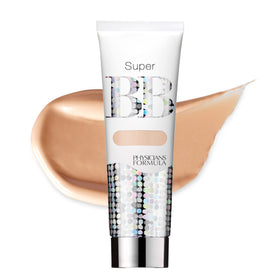 Physicians Formula front tube of Super BB Cream showing product name and shade benefits