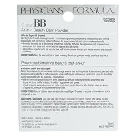 Physicians Formula label and ingredient panel for safety-conscious shoppers and clarity benefit