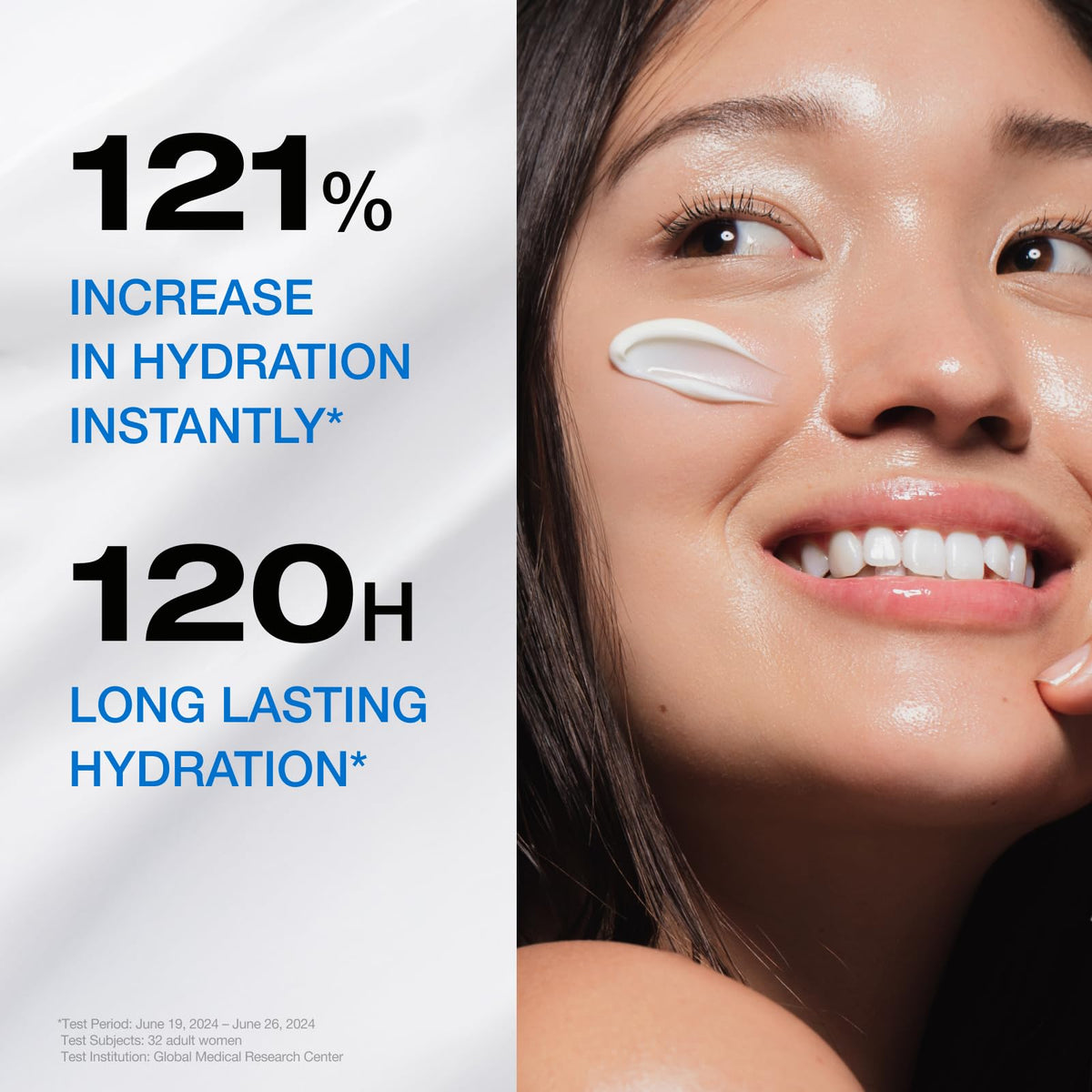 PHYSIOGEL cream applied on hand demonstrating quick absorption and comfort