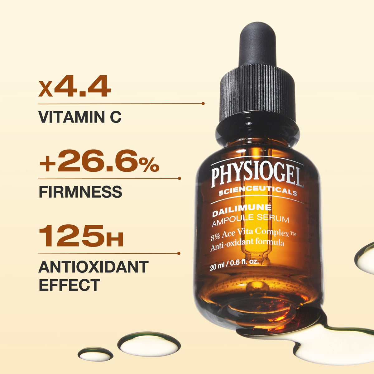 PHYSIOGEL dropper dispensing ampoule showing controlled application and potency