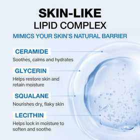 PHYSIOGEL label close-up focusing on ceramide and lipid ingredients for barrier support