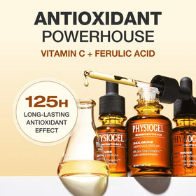 PHYSIOGEL ampoule in hand for size comparison and travel-friendly convenience
