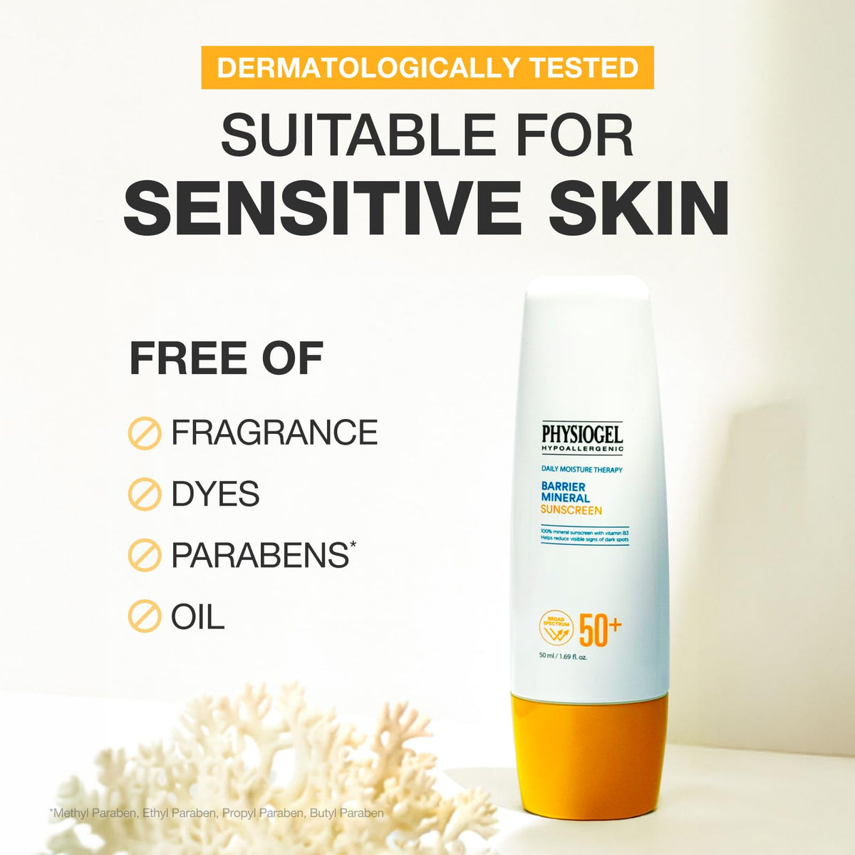 PHYSIOGEL sunscreen being dispensed to show easy application