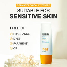 PHYSIOGEL sunscreen being dispensed to show easy application