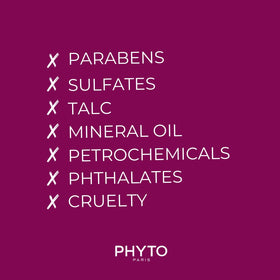 PHYTO ingredients label featuring ginkgo biloba, tulip extract, silk extract benefits