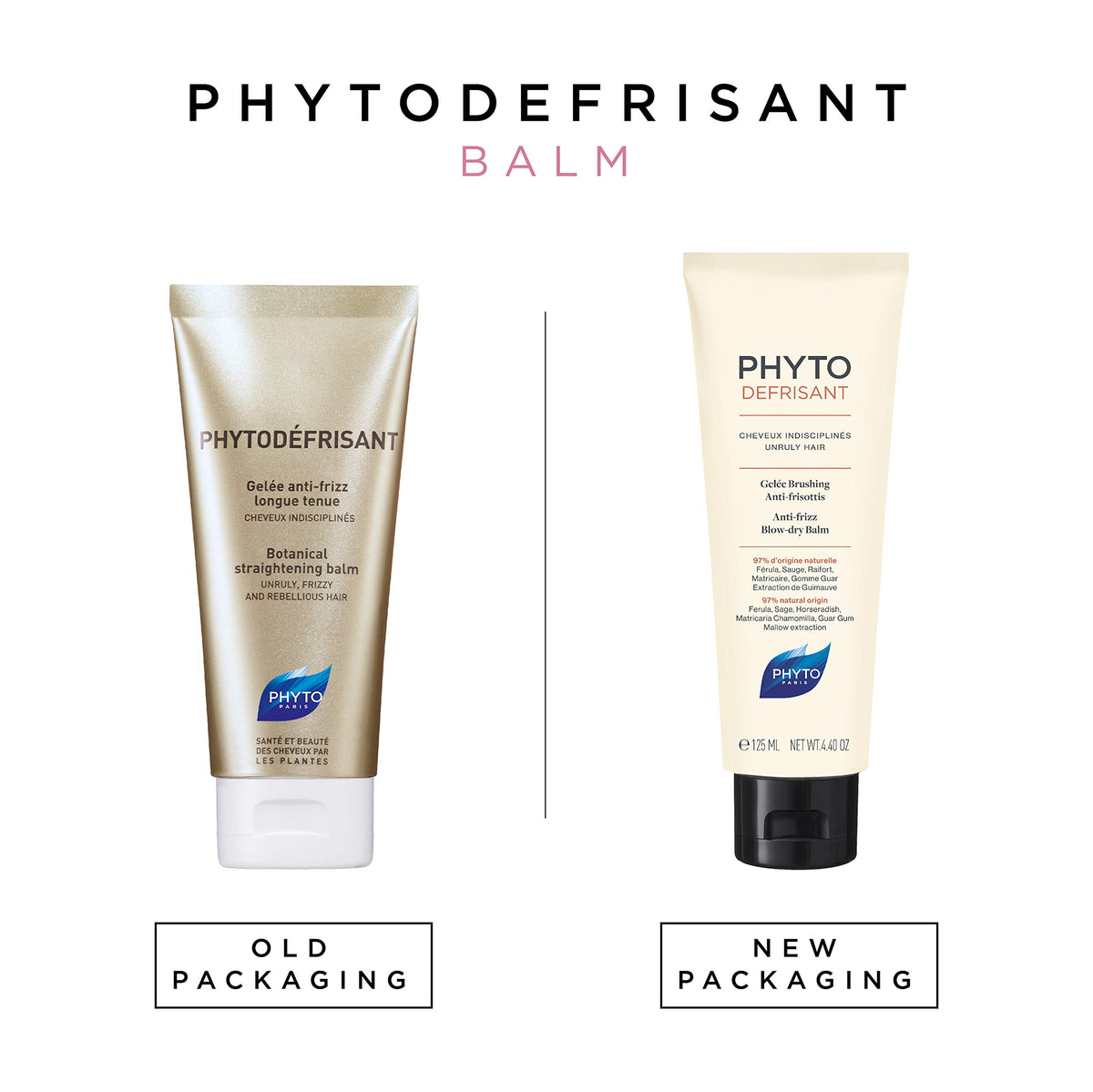 PHYTO balm texture close-up showing lightweight, non-greasy cream for easy spreadability