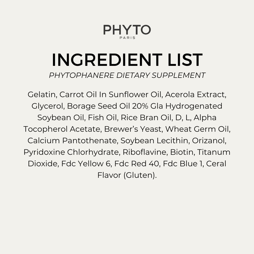 PHYTO open bottle with capsules spilling signaling 4-month supply convenience