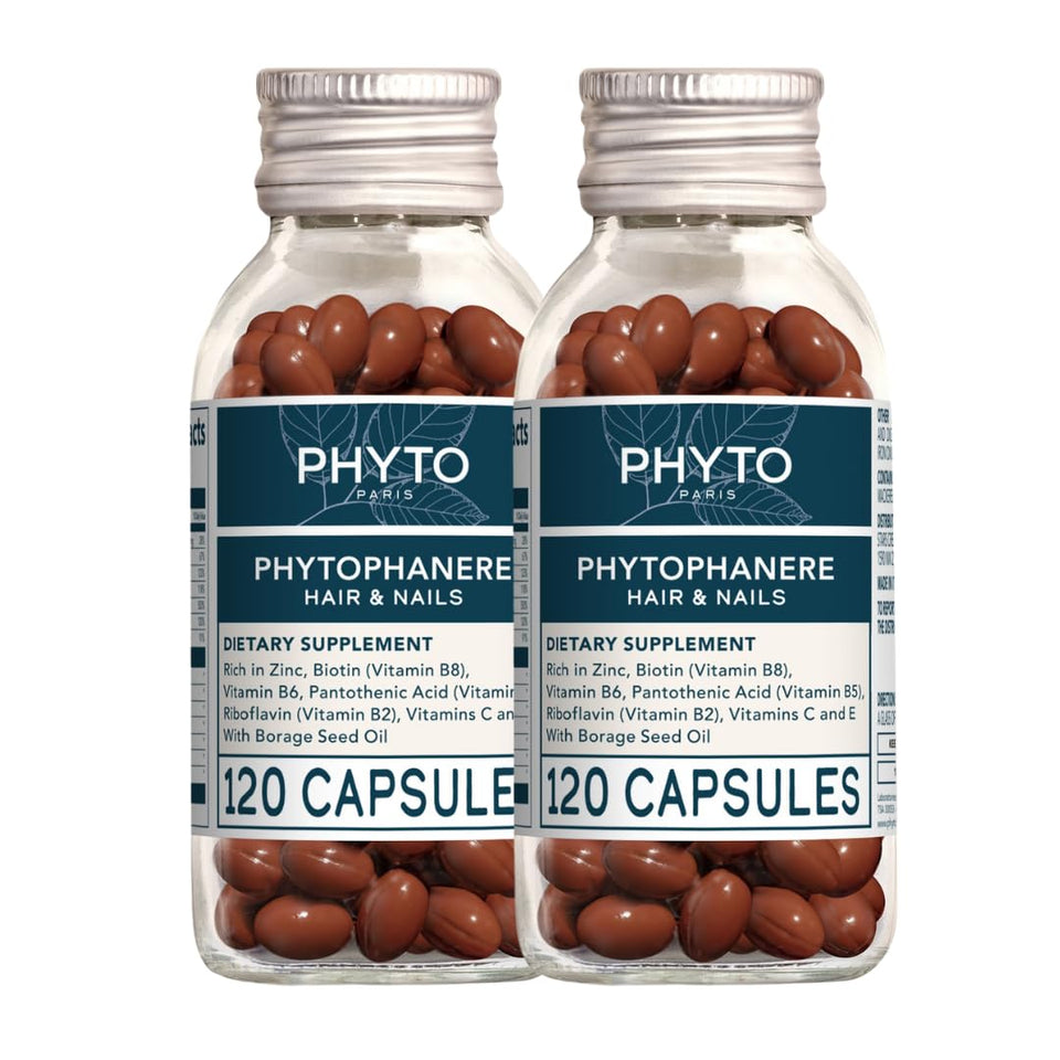 PHYTO front bottle view showing supplement for fuller hair benefit