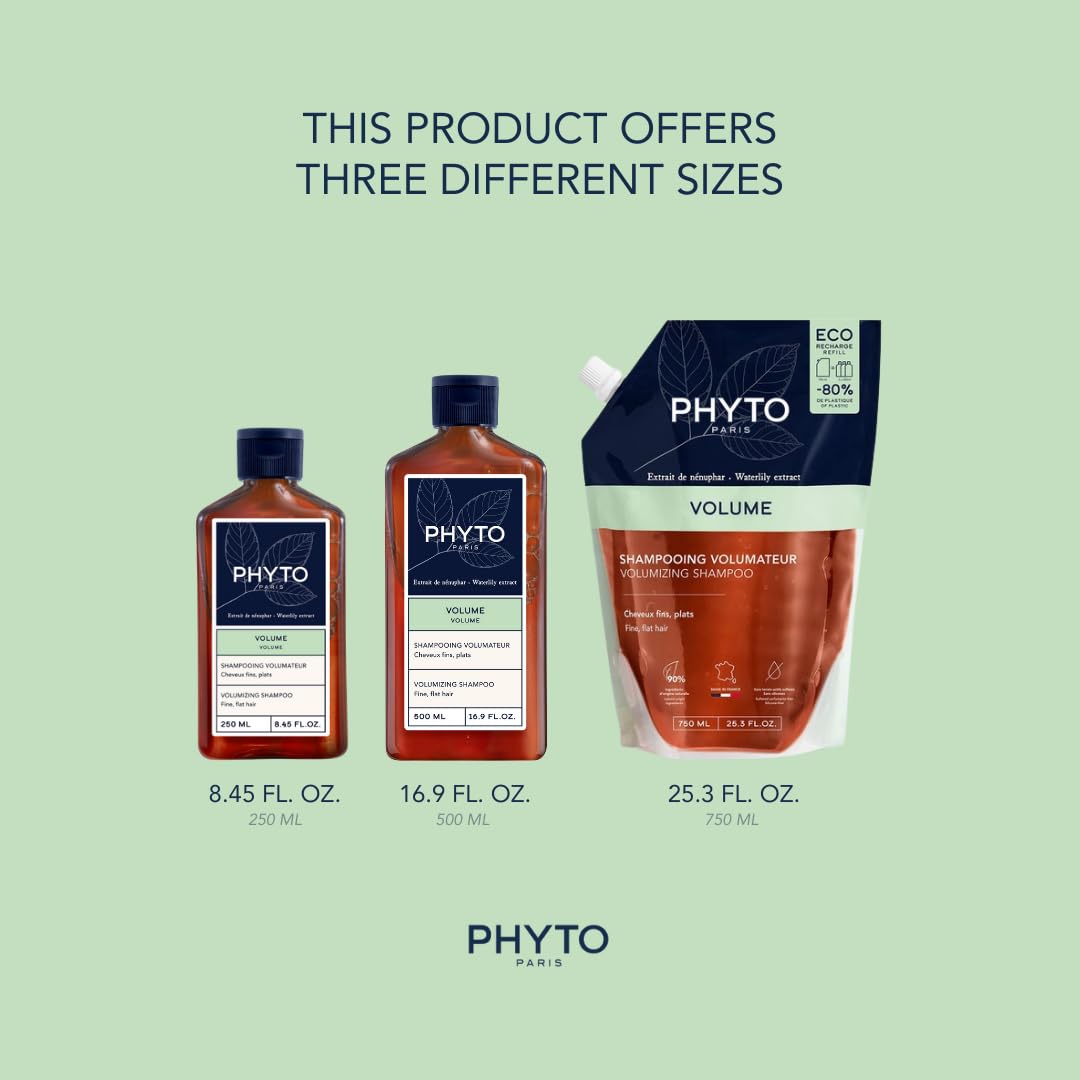 PHYTO shampoo being massaged at roots in shower to show lift benefit