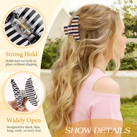 Phyzylvia clip holding a high bun on thick hair for all-day security