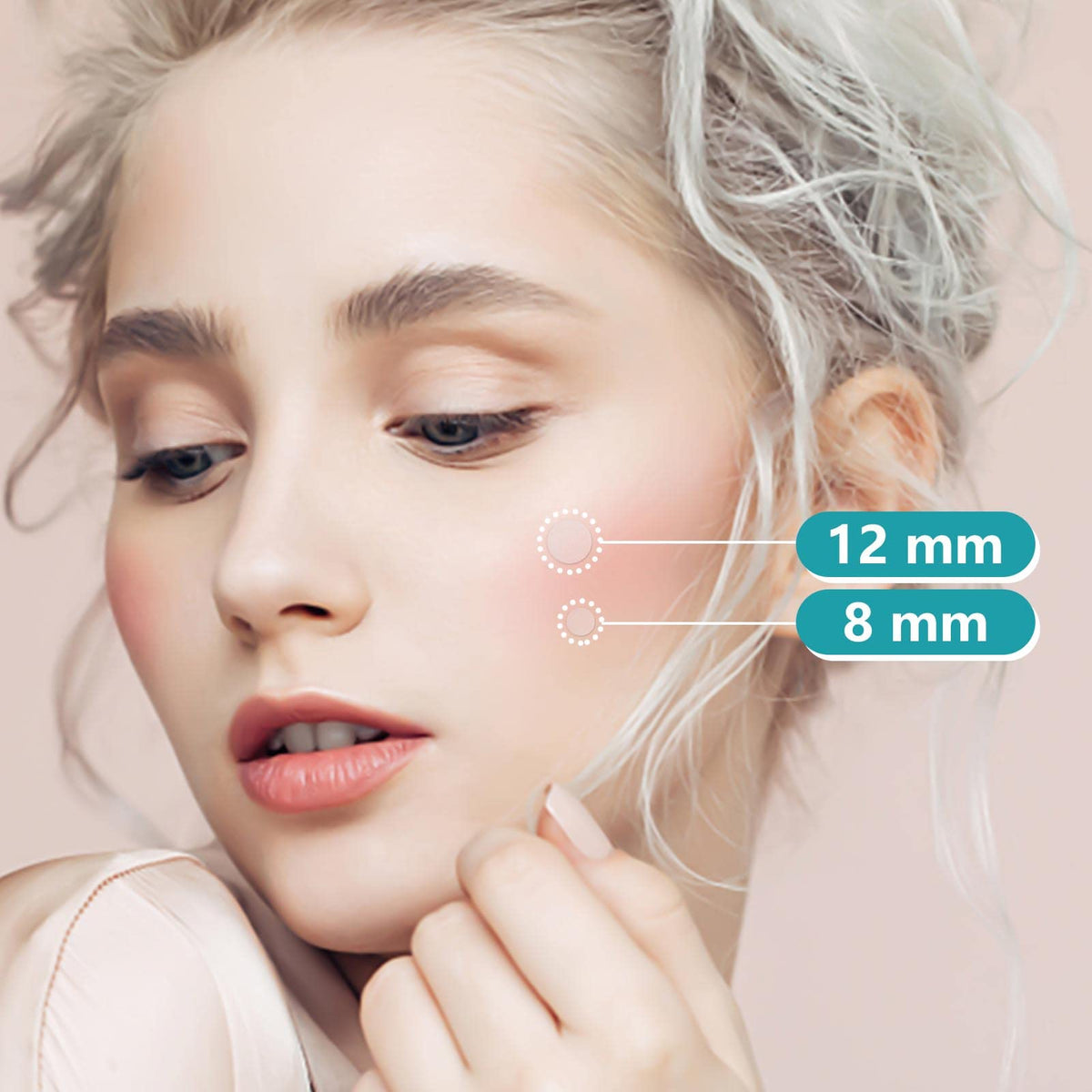 PICcircuit patch under light makeup blending discreetly on skin