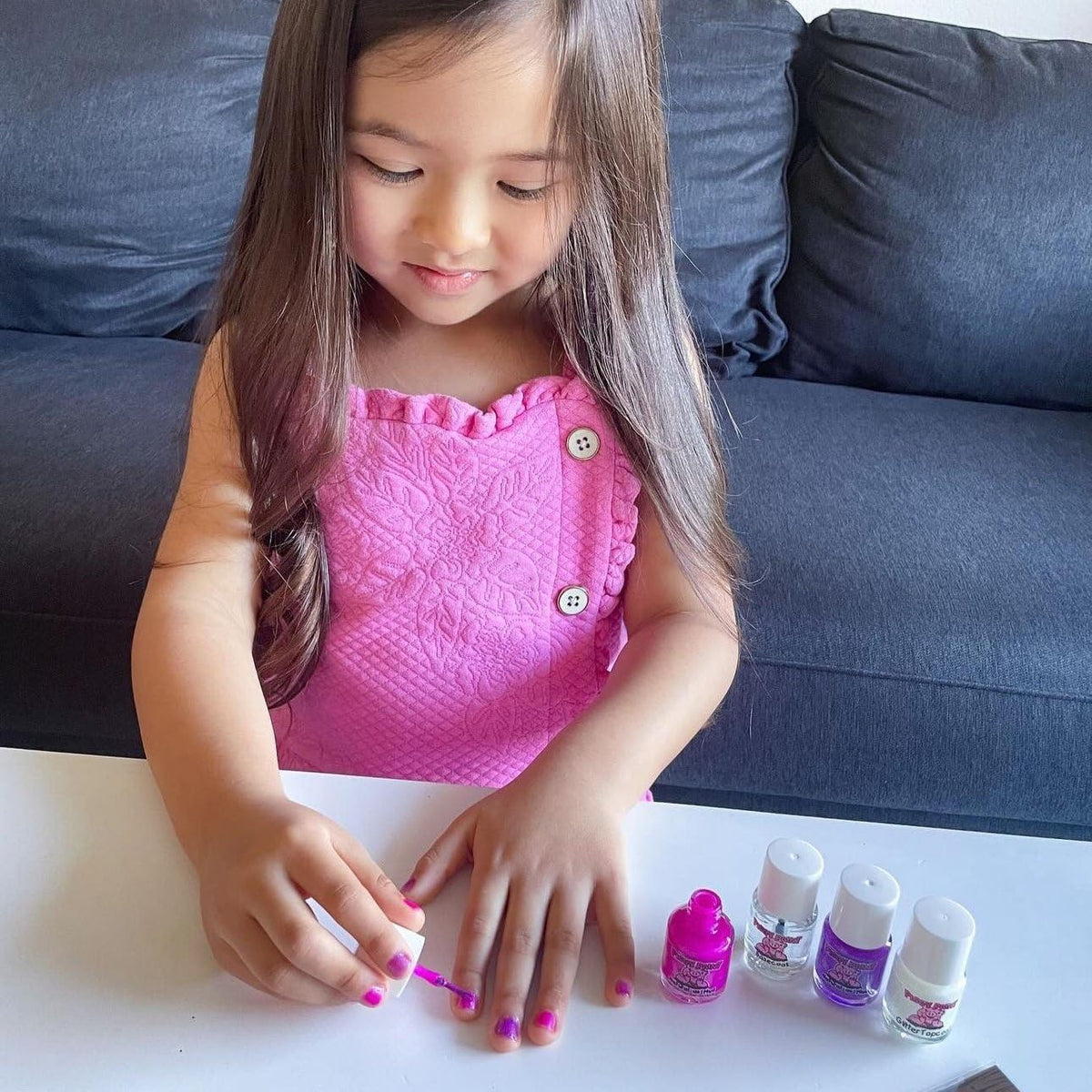 Piggy Paint princess 3-D stickers included for easy, mess-free nail decoration