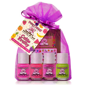 Piggy Paint Cutie Fruity front packaging showing colors and art — safe family-friendly polish