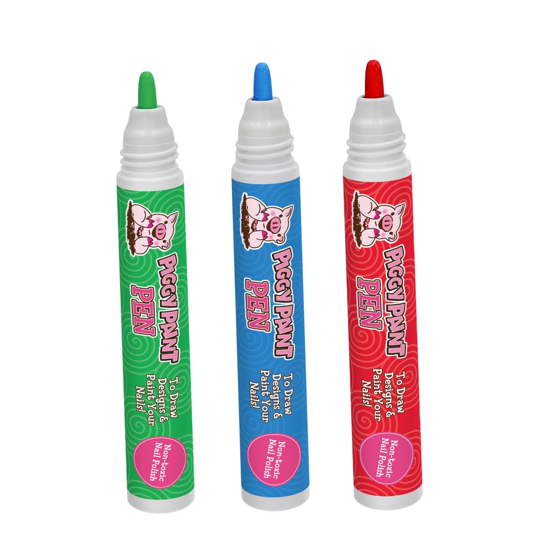 Piggy Paint front packaging showing three Bright Bunch colors and kid-friendly branding