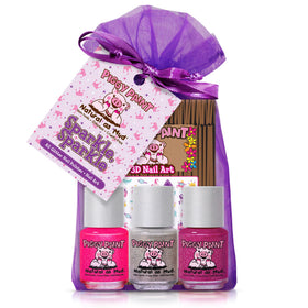 Piggy Paint front packaging sparkle set shows kid-safe glitter fun