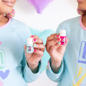 Piggy Paint ingredients label detail highlighting water-based, non-toxic formulation