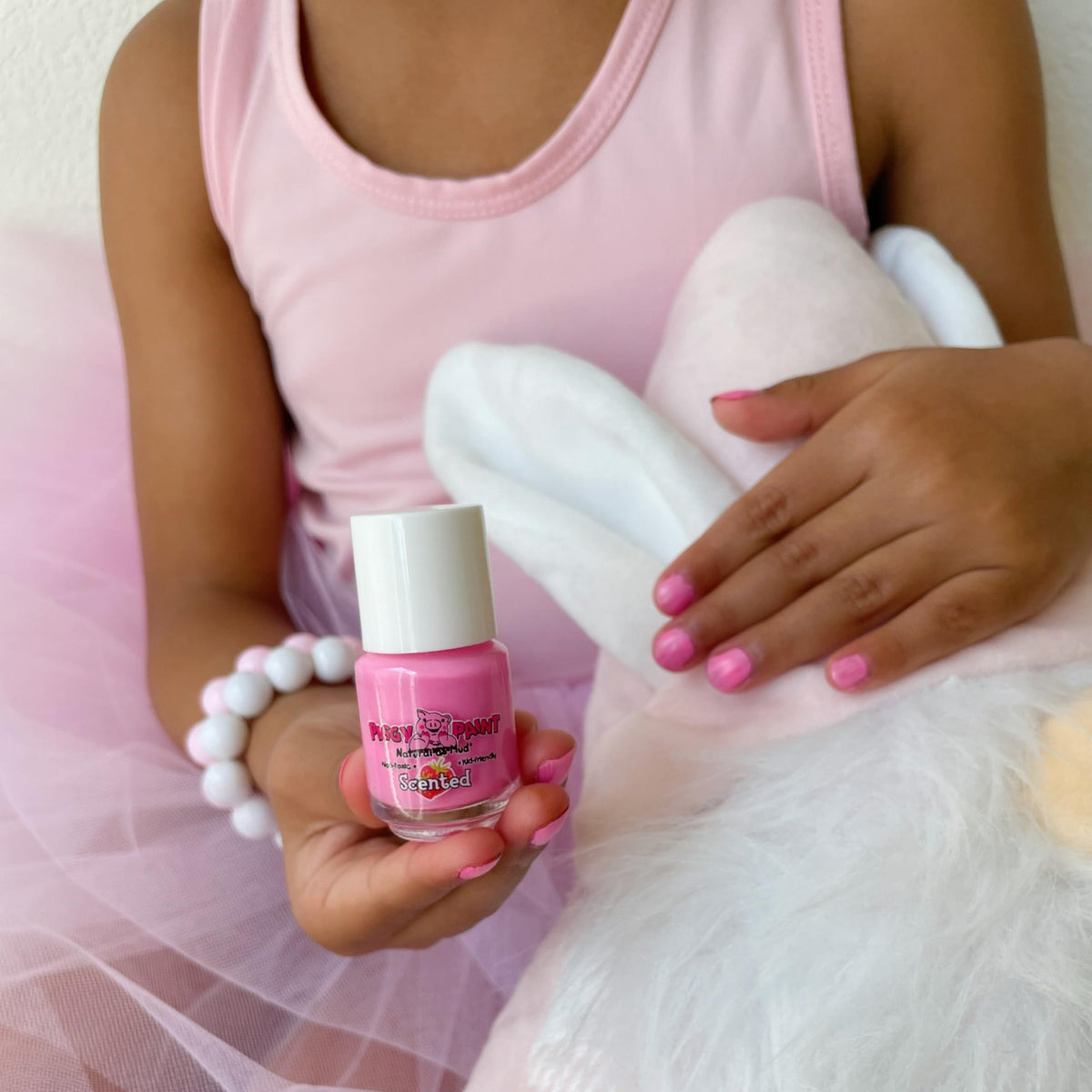 Piggy Paint in a playroom setting showing child-friendly manicure activity