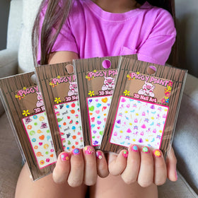 Piggy Paint party pack flatlay styled for birthday or gift presentation