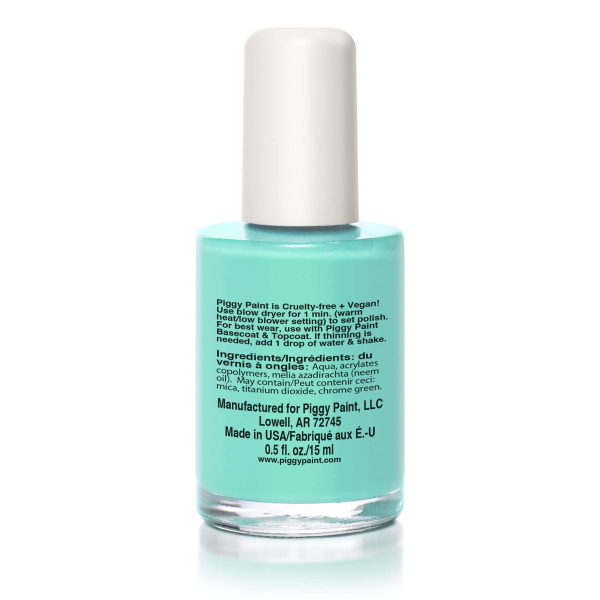 Piggy Paint brush stroke of Sea Ya Later showing smooth coverage and vibrant color