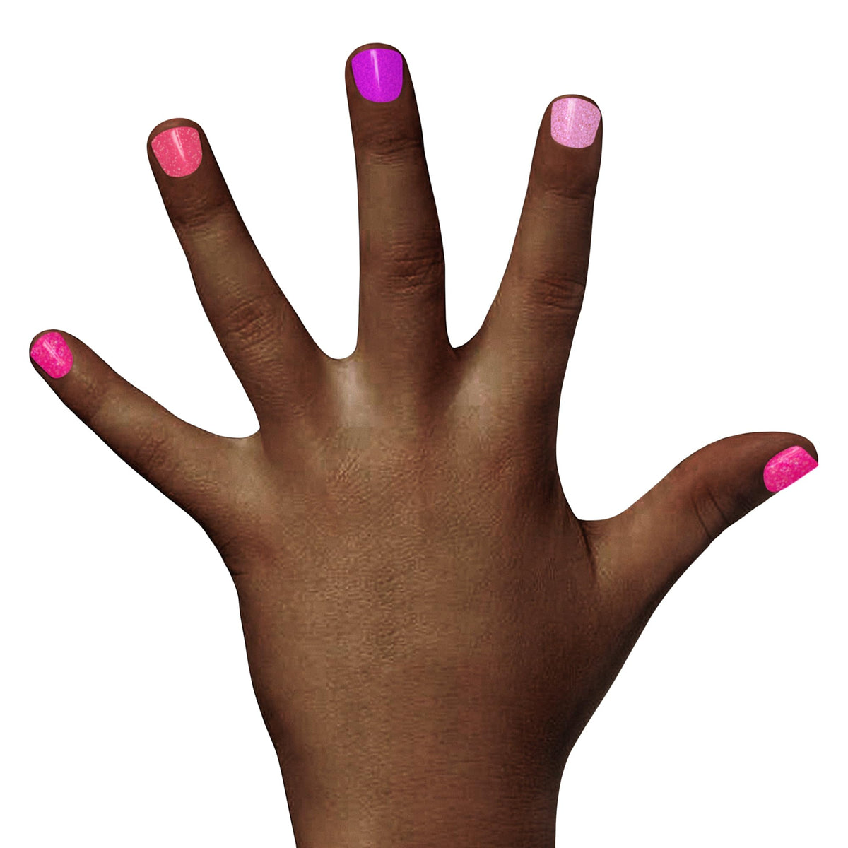 Piggy Paint Grouchy Grape swatch on nail showing bold purple durability