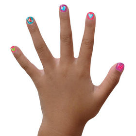 Piggy Paint color swatches card displaying vivid Unicorn Fairy shades and finish