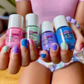Piggy Paint Shine Topcoat demonstration adding glossy protection and strength