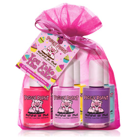 Piggy Paint front packaging showing six non-toxic polishes and cheerful colors
