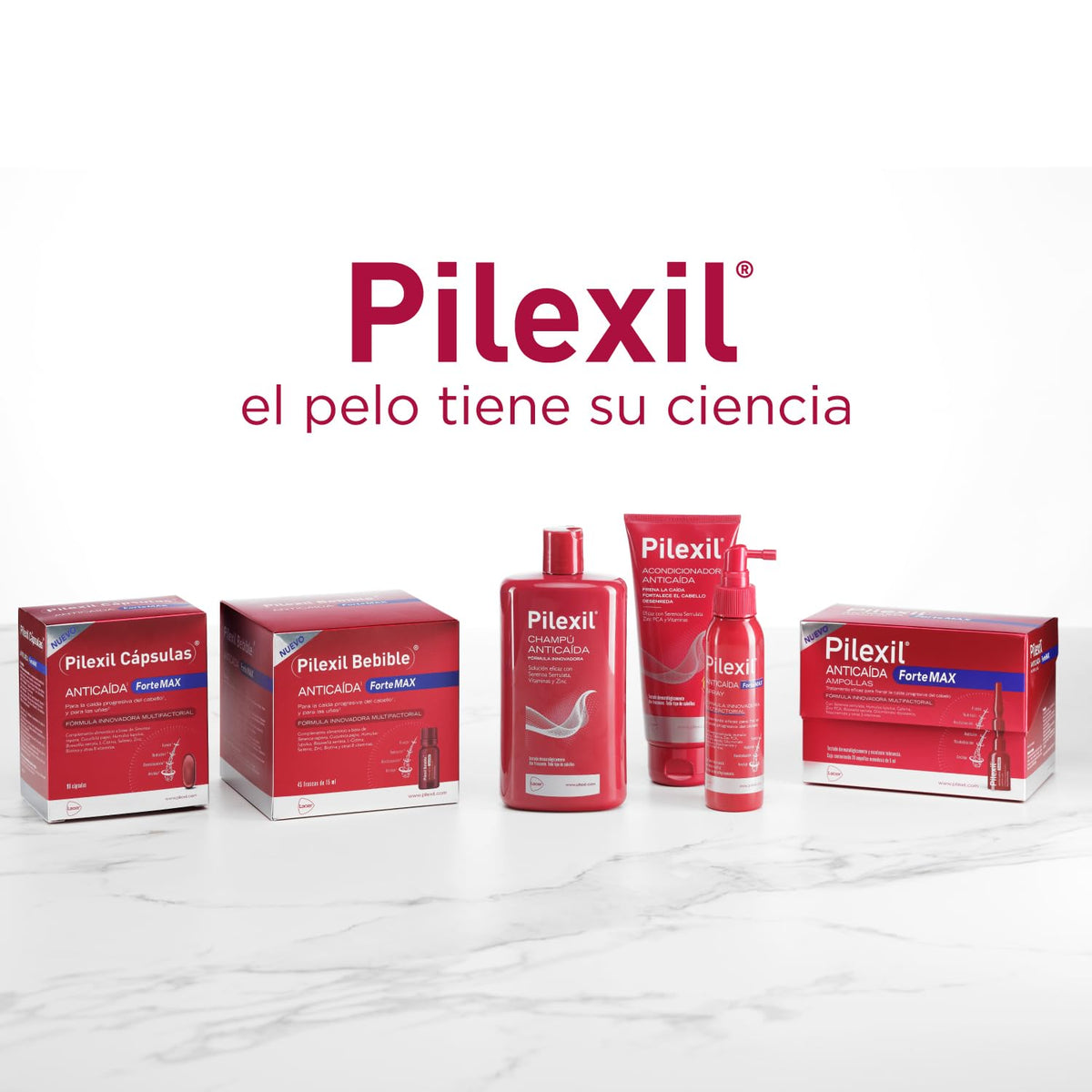 PILEXIL shampoo on bathroom shelf illustrating daily routine convenience