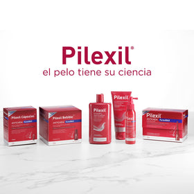 PILEXIL shampoo on bathroom shelf illustrating daily routine convenience