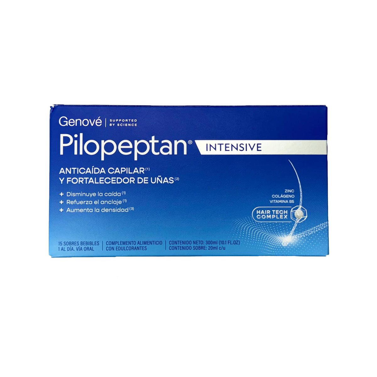 Pilopeptan Genove jar front view showing packaging and clear nail repair benefit