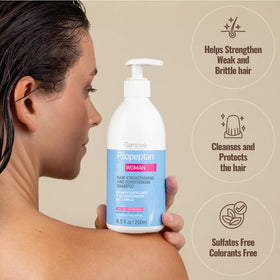 Pilopeptan foam texture close-up demonstrating gentle lather and softening effect