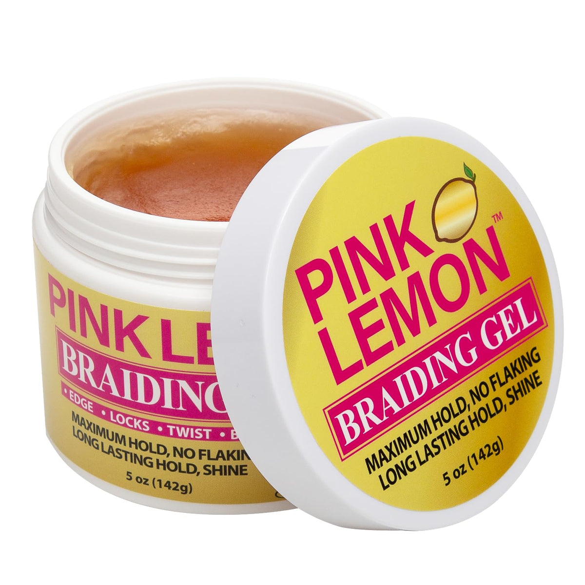 PINK LEMON gel texture close-up showing smooth glossy consistency