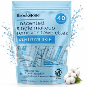 Pink Sky Brookstone front packaging showing 40-count benefits and travel convenience