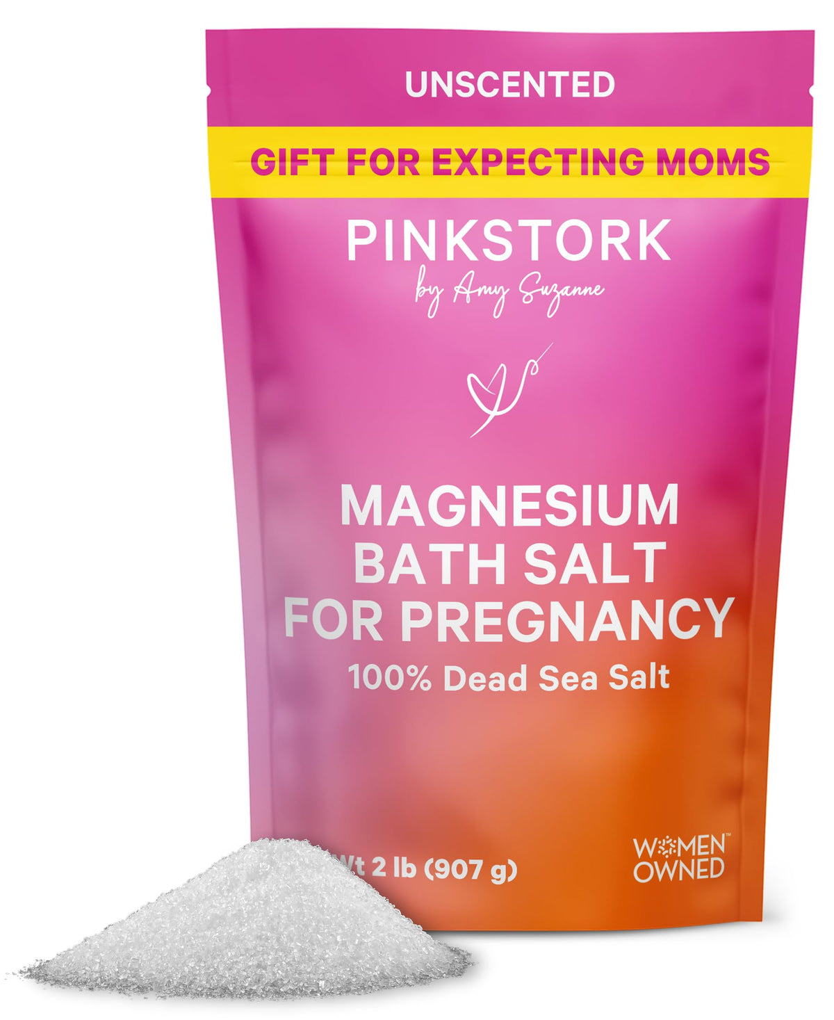 Pink Stork jar front view showing packaging and clean label for easy identification