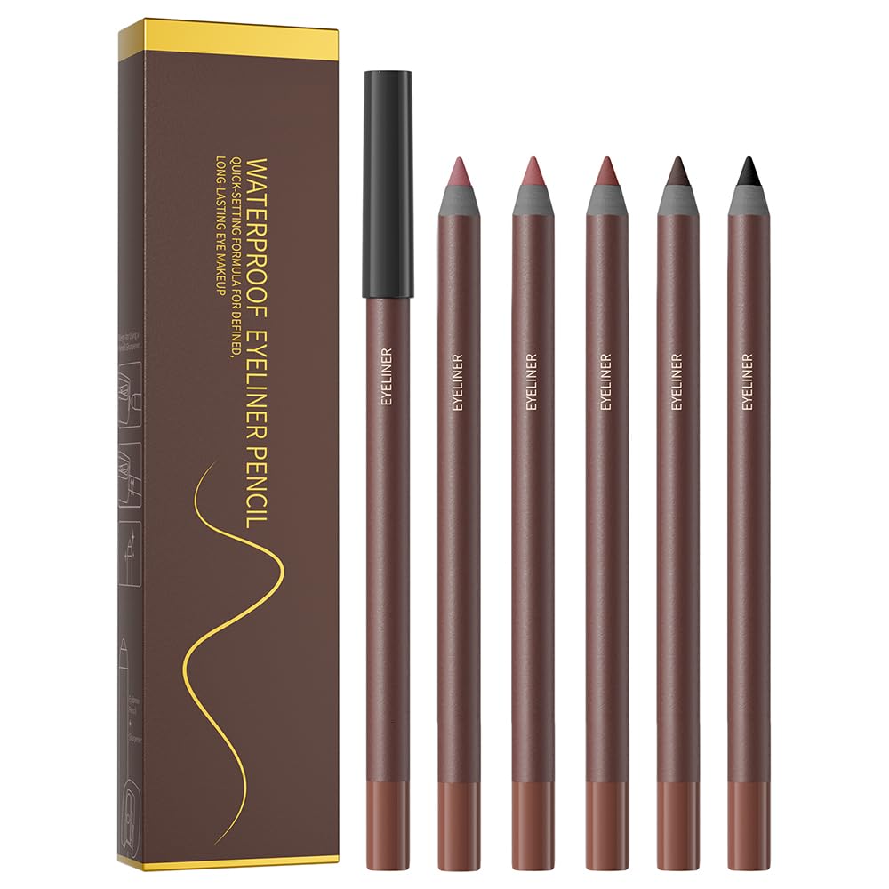 Pinkiou front packaging showing five color pencils and compact case for travel