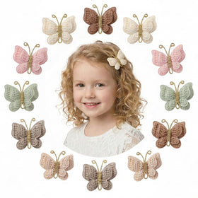 pinkoriart front packaging showing 12 beige butterfly clips, neat set benefit