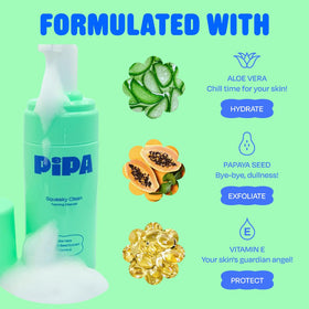 Pipa aloe vera gel ingredient image showing soothing hydration and calming effect