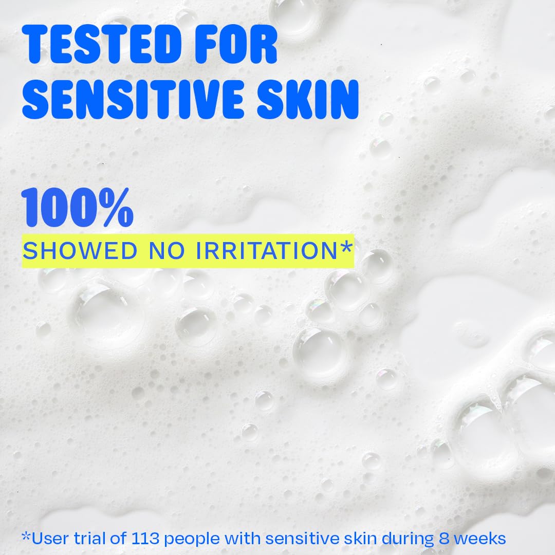 Pipa foam texture on hand illustrating soft lather and gentle cleansing benefit