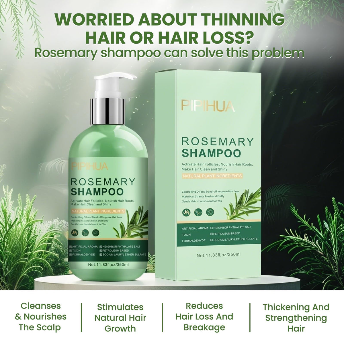 PIPIHUA closeup label highlighting natural ingredient list