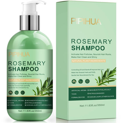 PIPIHUA front bottle showing rosemary & mint benefits
