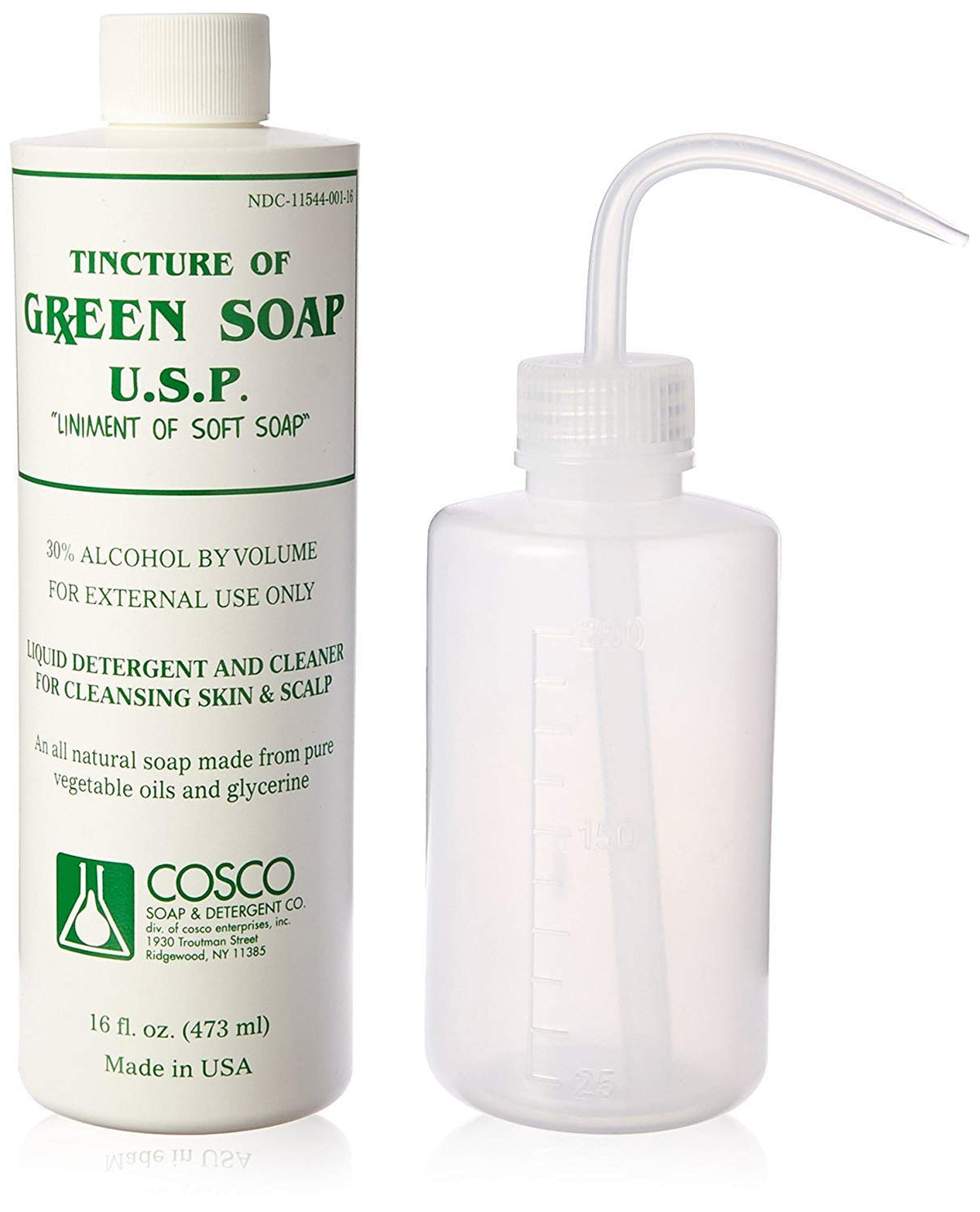 Pirate Face Tattoo Cosco Green Soap front label showing product identity and size