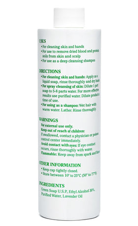 Pirate Face Tattoo green soap texture poured to show clear, concentrated solution