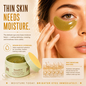 Pixi BeautifEYE in bathroom routine setting suggesting daily skincare use