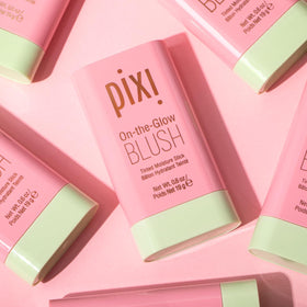 Pixi blush stick being applied to cheek for instant dewy glow