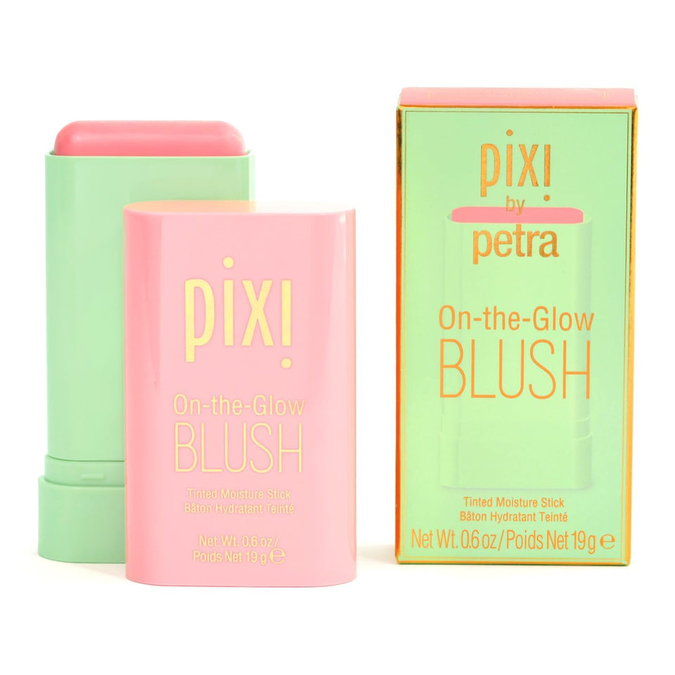 Pixi blush stick front twist-up showing product and easy applicator benefit