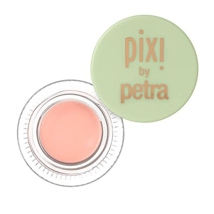 Pixi tube front view showing Brightening Peach corrector, easy identification and brightening benefit