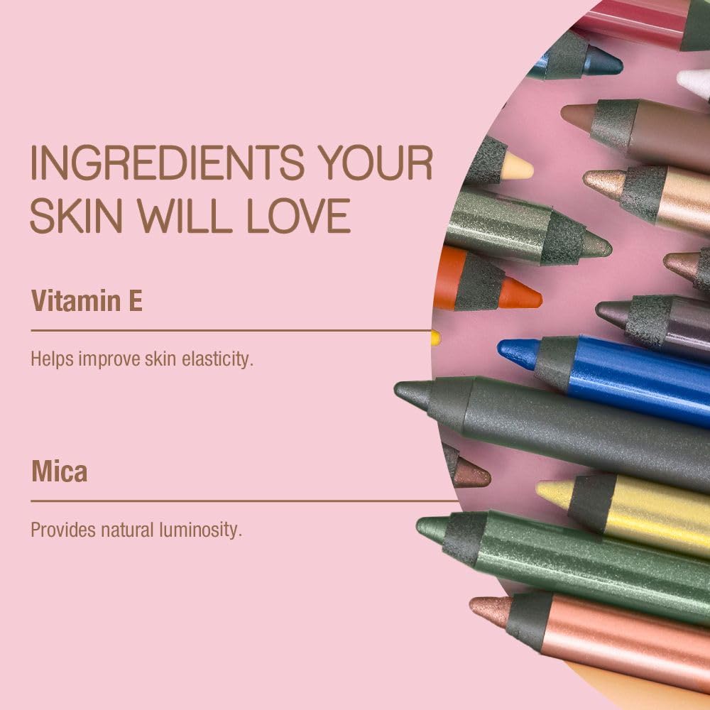 Pixi used to create a smoky eye showing versatile blending and long wear